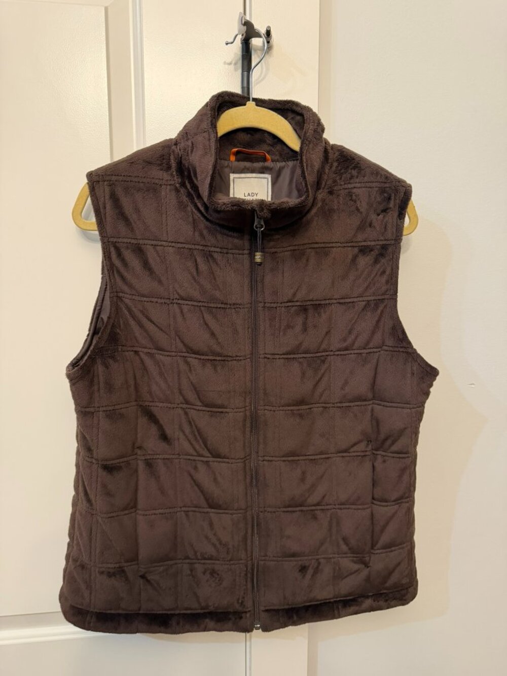 Lady Hathaway Plush Quilted Vest | Size Large L